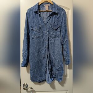 Philosophy Blue Denim Shirt Dress